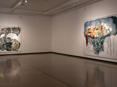 Portia Zvavahera, Tanda rima, exhibition view. Courtesy of Norval Foundation