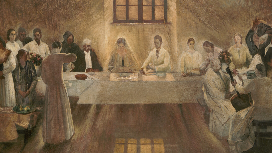 Pietro Gaudenzi, Lo sposalizio, dettaglio