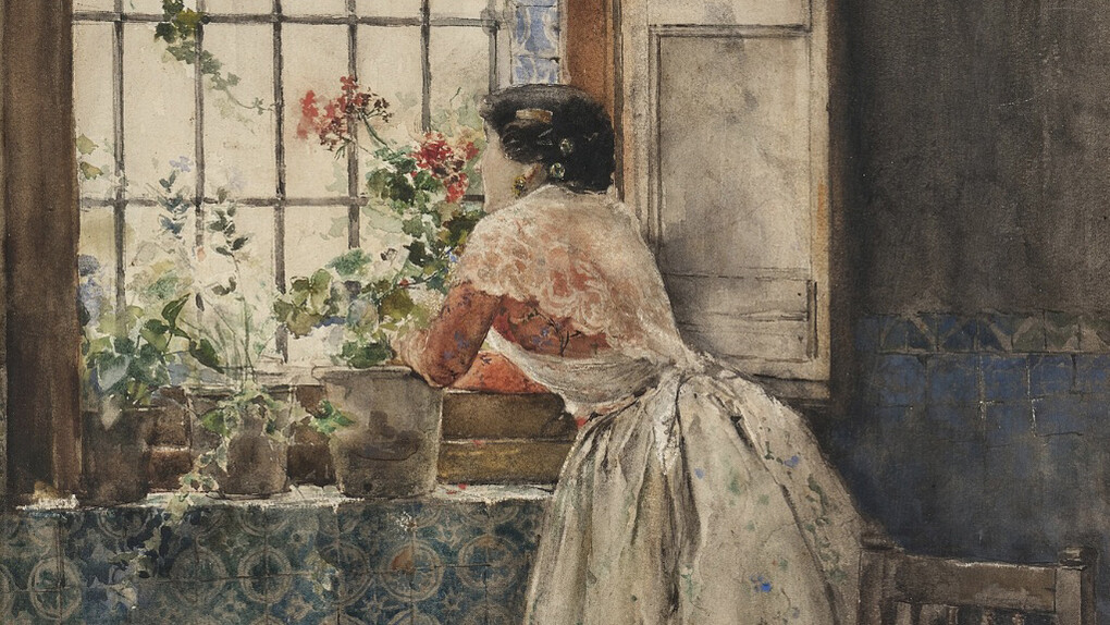 Joaquin Sorolla y Bastida, Valenciana a la reja, c. fin de siglo XIX