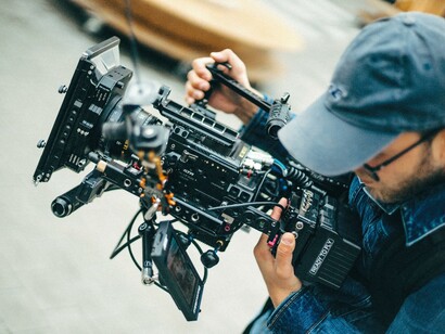 Produção cinematográfica em andamento