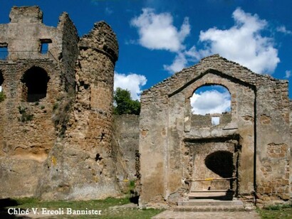 Church in ruins. Monterano