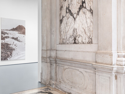 Luc Tuymans, Mountains, 2016, Pinault Collection. Installation View at Palazzo Grassi, 2019 © Palazzo Grassi, Photography by Delfino Sisto Legnani e Marco Cappelletti.