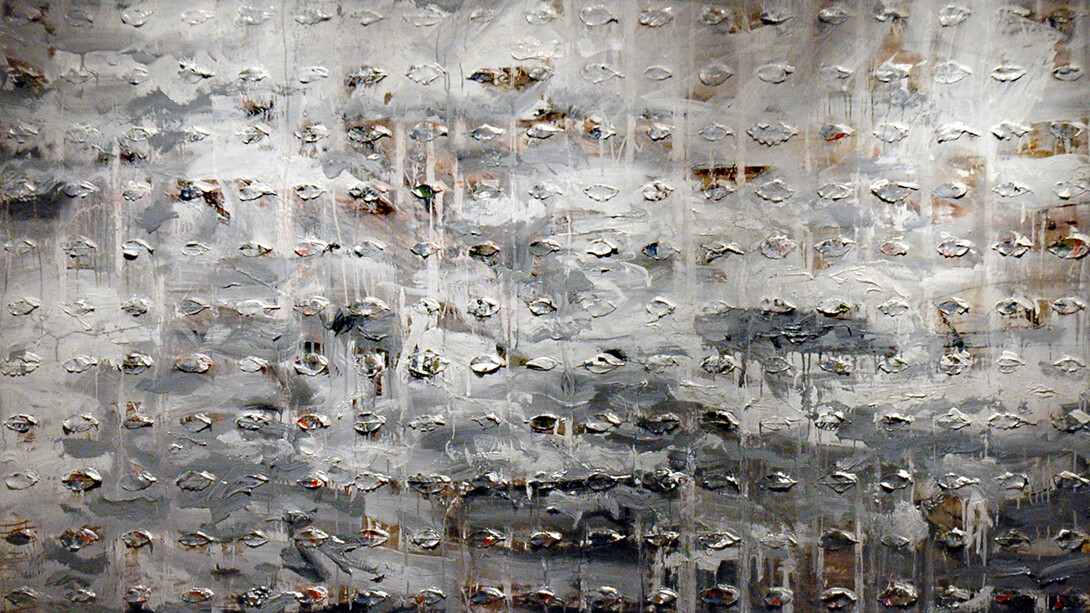 Thaier Helal, Untitled, 2009, Mixed media on canvas, 140 x 200 cm