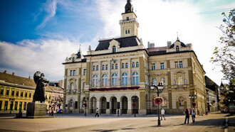 La piazza principale di Novisad