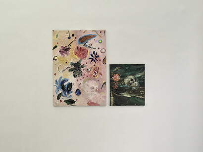 José Luis Valverde, En la cruz me coso yo, exhibition view. Courtesy of Galería Silvestre