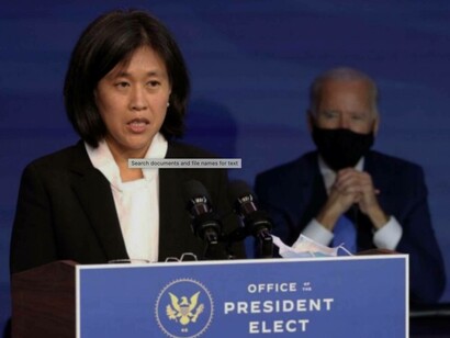 Katherine Chi Tai serving as the 19th United States Trade Representative and who has a major say when it comes to matters of the WTO
