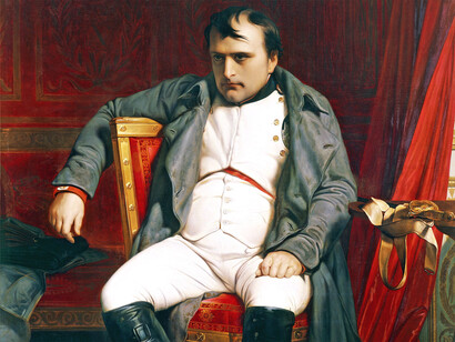 Paul Delaroche. Napoleón abdicando en Fontainebleau. 1840