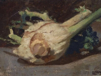 Emilio Longoni, natura morta con finocchio
