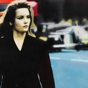 Alan Michael, Public Address System (detail), 2013, silkscreen, acrylic, oil on canvas, 173 x 124 cm, 68 1/8 x 48 7/8 ins, courtesy Vilma Gold, London