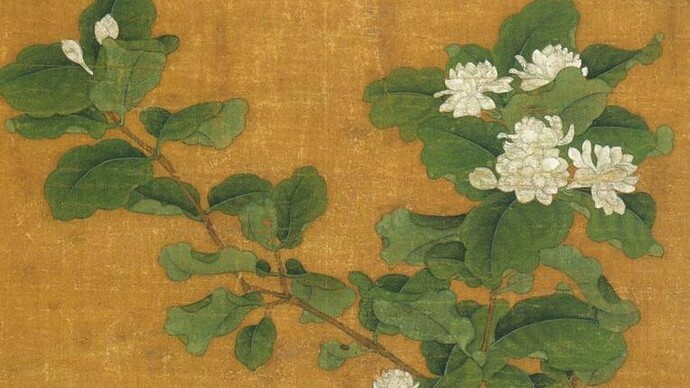 Anónimo, "Rama de jazmín blanco en flor", siglo XII