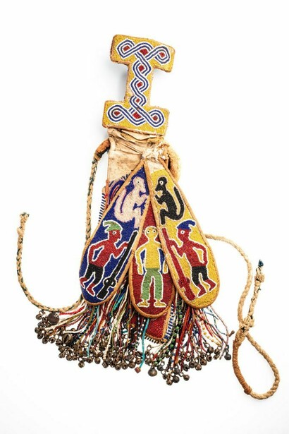 Yorùbá artist (city of Ijebu-Owo, Ondo State, Nigeria), Ceremonial sword and sheath (udamalore and èwu), c. 1875–1920. Courtesy of NOMA