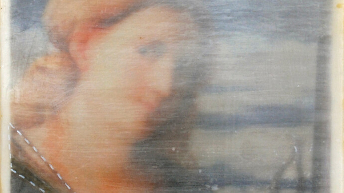 Giovanni Bonaldi, Lulav-Palma, 23 x 23 x 3 cm, olio e cera, 2015