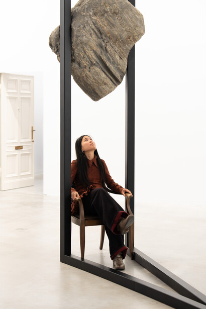 Alicja Kwade, Dusty die, exhibition view. Courtesy of M-Museum Leuven