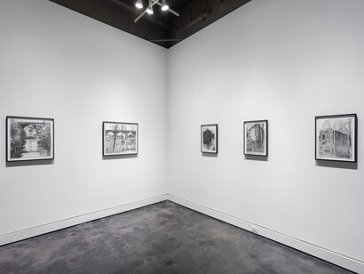 John Moore, Charcoals, exhibition view. Courtesy of Locks Gallery