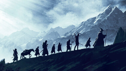 Ilustración de La comunidad del anillo, primera película de la trilogía de El Señor de los Anillos