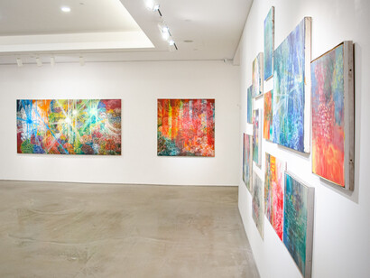 Nachume Miller, Suns & Illusions, exhibition view. Courtesy of David Benrimon Fine Art