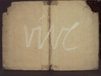 William Xerra, Vive, 1974, acrilico su cartone, 33 x 48 cm