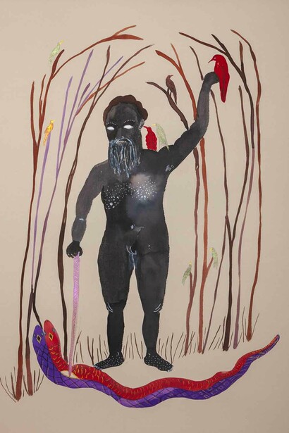 Luz Lizarazo, El equilibrio (detail), 2026. Courtesy of Casas Riegner Gallery