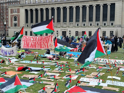 Campement contre le génocide en Palestine réinstallé après l'intervention de la police à l'université Columbia