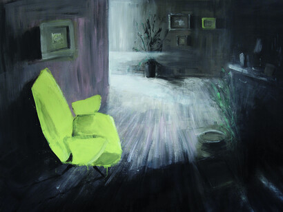 Tina Sgrò, "Giallo giallo giallo", acrilico su tela, 150x200, 2016