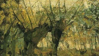 "Willow Grove: Impresión de luz y sombra", óleo sobre lienzo, Piet Mondiran, 1900-1910