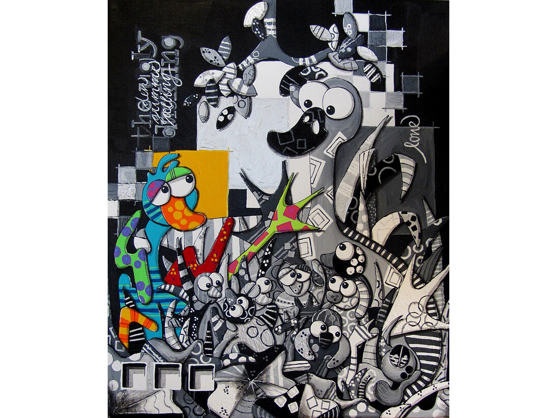 Lone Hedegaard, The Ugly Duckling, Acrylic on Canvas, 47" x 39.5"