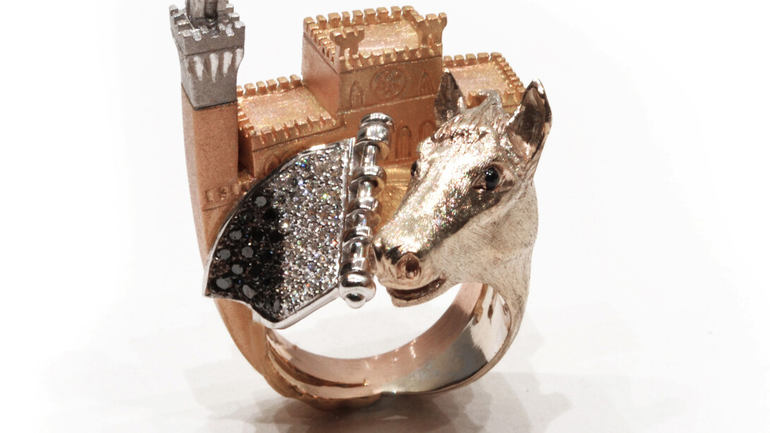 Elisabetta Rogai. Anello dedicato al Palio di Siena