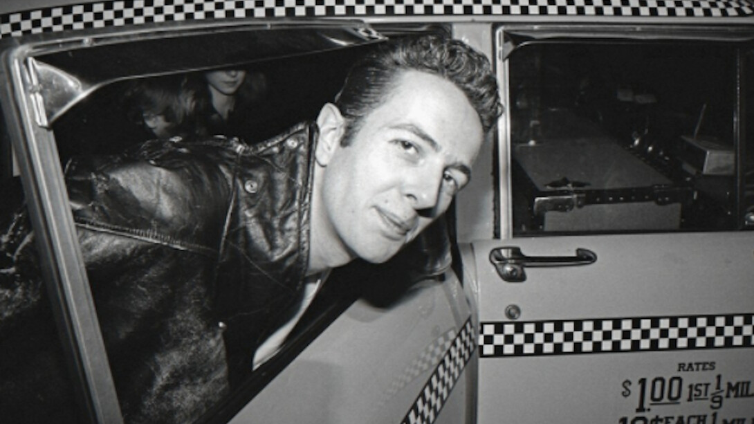 Allan Tannenbaum, The Clash arrive at JFK - Joe Strummer getting into a taxi, 1981. Courtesy of Madelyn Jordon Fine Art
