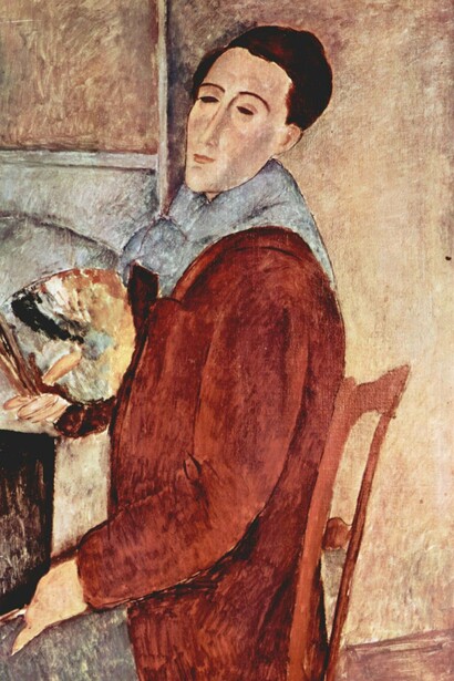 "Autoritratto", Amedeo Modigliani, olio su tela, 1919. Un tempo faceva parte della Collezione Gualino