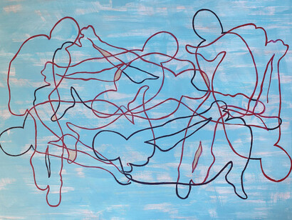 Laura Zeni, serie Risveglio, 2015, acrilico su tela, 100 x 150 cm