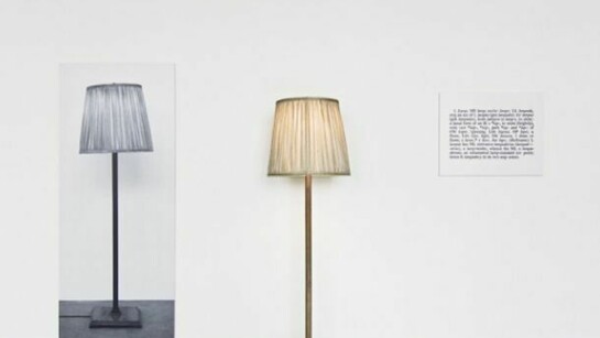 Joseph Kosuth, One And Three Lamps, 1965, 2 Black And White Photographs Mounted On Board, Lamp Dimensions Variable