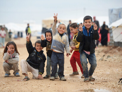 A group of Syrian children