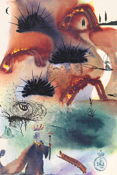 Ilustración de Salvador Dalí para el libro de Lewis Carroll, «Alicia en el país de las maravillas» 