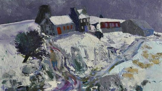 Gwilym Prichard RCA, Snow, Anglesey, Oil on canvas 2013 54 x 73 cm