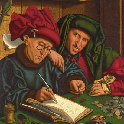 Marinus van Reymerswaele, The Tax Collectors, siglo XVI