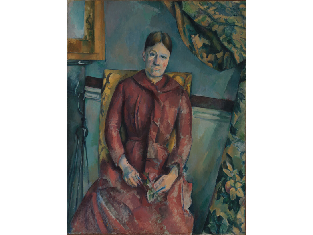 Paul Cézanne (French, Aix-en-Provence 1839­1906 Aix-en-Provence), Madame Cézanne (Hortense Fiquet, 1850­1922) in a Red Dress, 1888­90, Oil on canvas, 45 7/8 x 35 1/4 in. (116.5 x 89.5 cm). The Metropolitan Museum of Art, The Mr. and Mrs. Henry Ittleson Jr. Purchase Fund, 1962