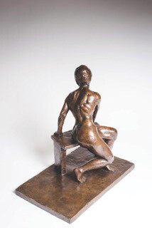 Ben Hooper, Seated nude. Bronze. 2013, 39.8 × 25 × 40.3 cm. Courtesy of Gallery Different
