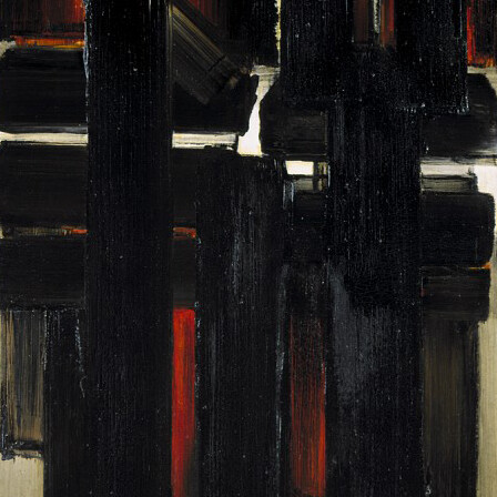 Pierre Jean Louis Soulages, French, b. 1919
17 March 1955, 1955, Oil on canvas, 129.5 x 88.9 cm (51 x 35 inches) Gift of Richard Brown Baker 85.187