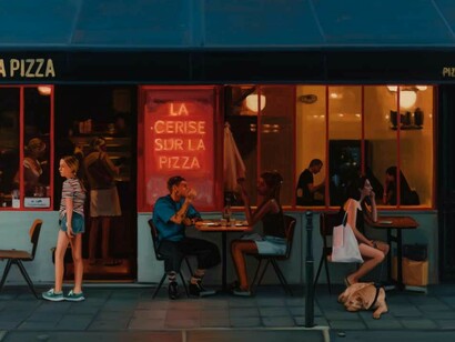 Dani McKenzie, La pizza, 2025. Courtesy of Olsen Gallery