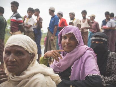 Rohingya Muslim men and women in Bangladesh