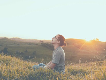 Meditating in an open field and examining what is needed to achieve self-love and sustain it
