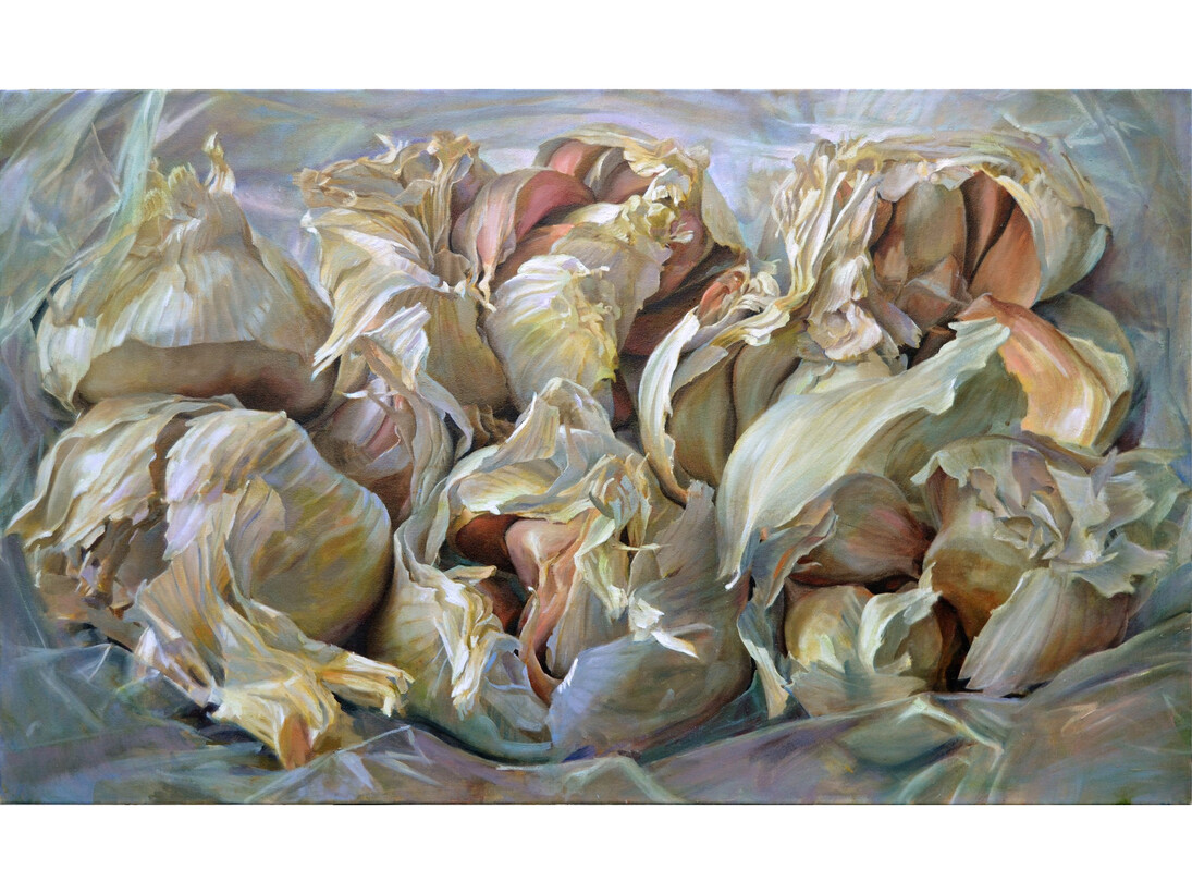Andrea Kantrowitz, Seven Brides, 2014, oil on canvas, 36 x 60 inches