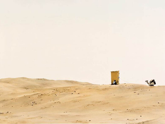 Max Werner, Desert Police Station, Acrylic on Canvas, 25" x 35"