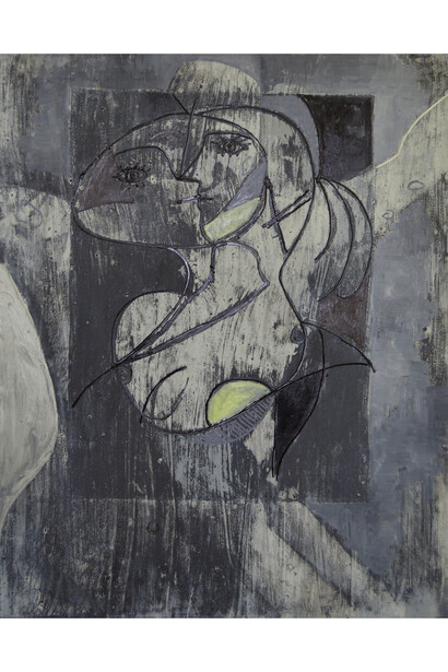 Enoc Perez, Untitled (Instagram), 2014, Huile sur toile, 152 x 122 cm, Courtesy Enoc Perez et Galerie Nathalie Obadia, Paris/Bruxelles