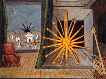 De Chirico and the theatre, artwork in exhibition. Courtesy of Serlachius Museum