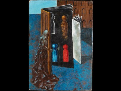 Dorothea Tanning, Fatala, 1951, oil on canvas, 10 x 7 inches (25.4 x 17.8 cm). Courtesy
of Gallery Wendi Norris, San Francisco