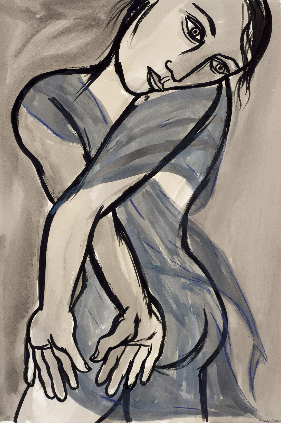 Eileen Cooper RA, Mystery Girl, 2013, ink and gouache, 76 x 56 cm
