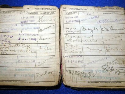 Documentos rescatados del Titanic