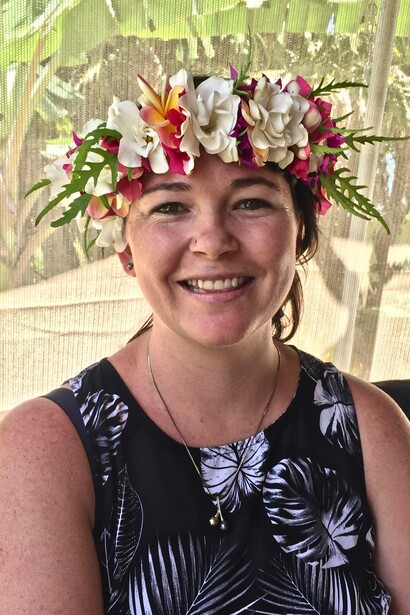 Sono molti gli stranieri che scelgono di vivere a Rarotonga, come Luana Scowcroft di Ikurangi Ecoresort. Ph Micaela Zucconi