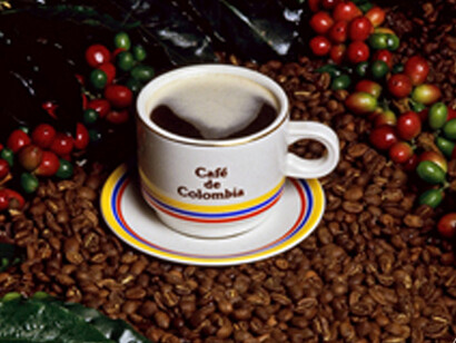 Taza de café colombiano